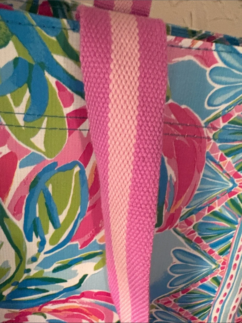 Lilly Pulitzer Pink and Blue Floral Tote